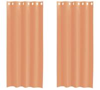 vidaXL Voile Curtains with Grommets 2 pcs Terracotta, net curtain, sheer curtain, window voile, window treatment, voile sheer curtain