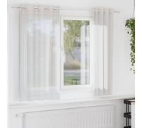 Vidaxl Voile Curtains With Grommets 2 Pcs White