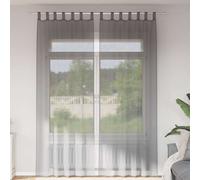 vidaXL Voile Curtains with Loops 2 pcs Dark Grey 140x260 cm