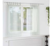 vidaXL Voile Curtains with Loops 2 pcs Light Grey 140x140 cm