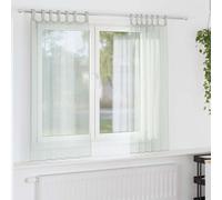 vidaXL Voile Curtains with Loops 2 pcs Light Grey 140x175 cm