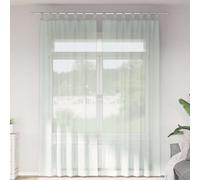 vidaXL Voile Curtains with Loops 2 pcs Light Grey 140x260 cm