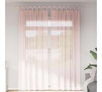 vidaXL Voile Curtains with Loops 2 pcs Light Pink 140x260 cm