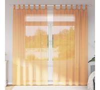vidaXL Voile Curtains with Loops 2 pcs Orange 140x225 cm