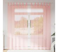 vidaXL Voile Curtains with Loops 2 pcs Pink 140x245 cm
