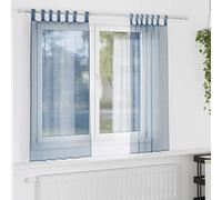 Voile Curtains with Loops 2 pcs Royal Blue 140x140 cm
