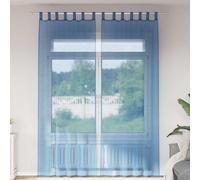 vidaXL Voile Curtains with Loops 2 pcs Royal Blue 140x260 cm