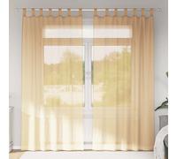 vidaXL Voile Curtains with Loops 2 pcs Sand 140x225 cm
