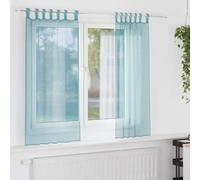 vidaXL Voile Curtains with Loops 2 pcs Turquoise 140x175 cm net curtain
