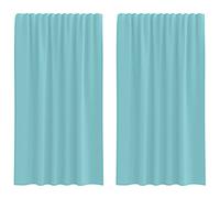 vidaXL Voile Curtains with Loops 2 pcs Turquoise 140x175 cm