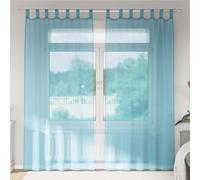 vidaXL Voile Curtains with Loops 2 pcs Turquoise 140x245 cm net curtain