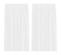 vidaXL Voile Curtains with Loops 2 pcs White 140x175 cm net curtain