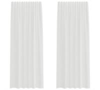 Voile Curtains 2pcs White 140x225cm 100% Polyester Sheer Grommet Top airy design