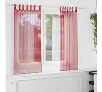 vidaXL Voile Curtains with Loops 2 pcs Wine Red 140x175 cm