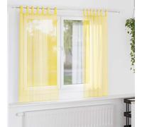 vidaXL Voile Curtains with Loops 2 pcs Yellow 140x175 cm net curtain