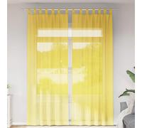vidaXL Voile Curtains with Loops 2 pcs Yellow 140x260 cm net curtain