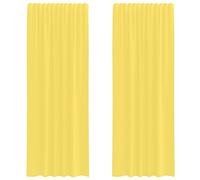 vidaXL Voile Curtains with Loops 2 pcs Yellow 140x260 cm net curtain
