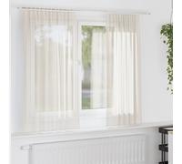 vidaXL Voile Curtains with Rod Pockets 2 pcs Cream