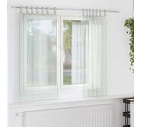 vidaXL Voile Curtains with Rod Pockets 2 pcs Light Grey