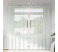 vidaXL Voile Curtains with Rod Pockets 2 pcs Light Grey