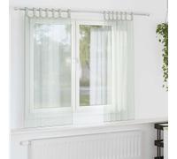 vidaXL Voile Curtains with Rod Pockets 2 pcs Light Grey