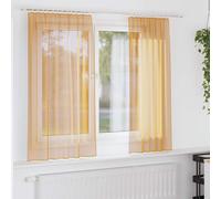 vidaXL Voile Curtains with Rod Pockets 2 pcs Orange