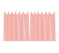 vidaXL Voile Curtains with Rod Pockets 2 pcs Pink net curtain sheer curtain