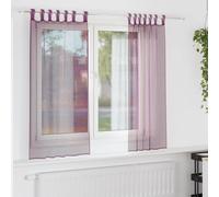vidaXL Voile Curtains with Rod Pockets 2 pcs Purple