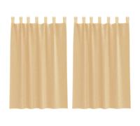 vidaXL Voile Curtains with Rod Pockets 2 pcs Sand net curtain sheer curtain