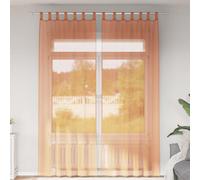 vidaXL Voile Curtains with Rod Pockets 2 pcs Terracotta