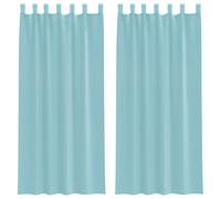 vidaXL Voile Curtains with Rod Pockets 2 pcs Turquoise net curtain