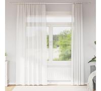 vidaXL Voile Curtains with Rod Pockets 2 pcs White