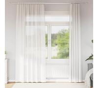 vidaXL Voile Curtains with Rod Pockets 2 pcs White net curtain sheer curtain