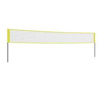 vidaXL Volleyball Net Yellow and Black 823x244 cm PE Fabric Badminton Net
