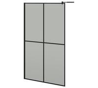 vidaXL Walk-in Shower Screen 118x190 cm Dark Tempered Glass Shower Cubicle