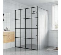 Walk-in Shower Screen Transparent Clear Tempered Glass Multi Sizes vidaXL