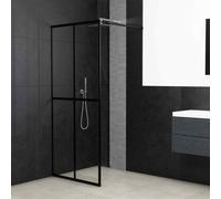 vidaXL Walk-in Shower Screen Clear Tempered Glass 90x195 cm UK