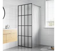 vidaXL Walk-in Shower Screen Frosted Tempered Glass 90x195 cm