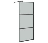 Vidaxl Walk-in Shower Wall 80X195Cm Dark Esg Glass Black, Black