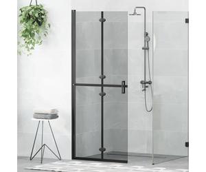 vidaXL Walk-In Shower Wall Folding Black 80 x 6.5 x 190 cm