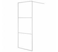 vidaXL Walk-in Shower Wall Silver 80x195 cm Clear ESG Glass Shower Screen