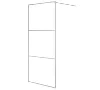Vidaxl Walk-in Shower Wall Silver 90X195 Cm Clear Esg Glass, Silver