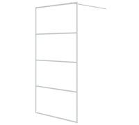 vidaXL Walk-in Shower Wall White 100x195 cm Clear ESG Glass Shower Screen