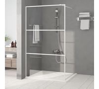 vidaXL Walk-in Shower Wall White 115x195 cm Clear ESG Glass Shower Screen
