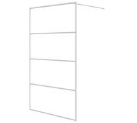 vidaXL Walk-in Shower Wall White 115x195 cm Clear ESG Glass Shower Screen
