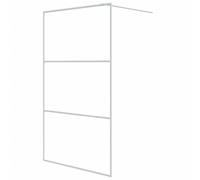 vidaXL Walk-in Shower Wall White 115x195 cm Clear ESG Glass Shower Screen