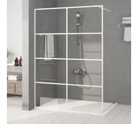 Vidaxl Walk-in Shower Wall White 140X195 Cm Clear Esg Glass, White
