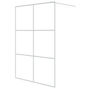 vidaXL Walk-in Shower Wall White 140x195 cm Clear ESG Glass Shower Screen