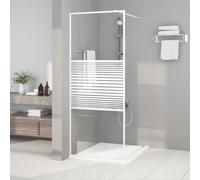 vidaXL Walk-in Shower Wall White 80x195 cm Clear ESG Glass