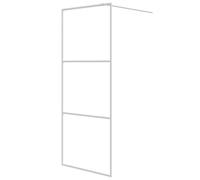 Vidaxl Walk-in Shower Wall White 80X195 Cm Clear Esg Glass, White